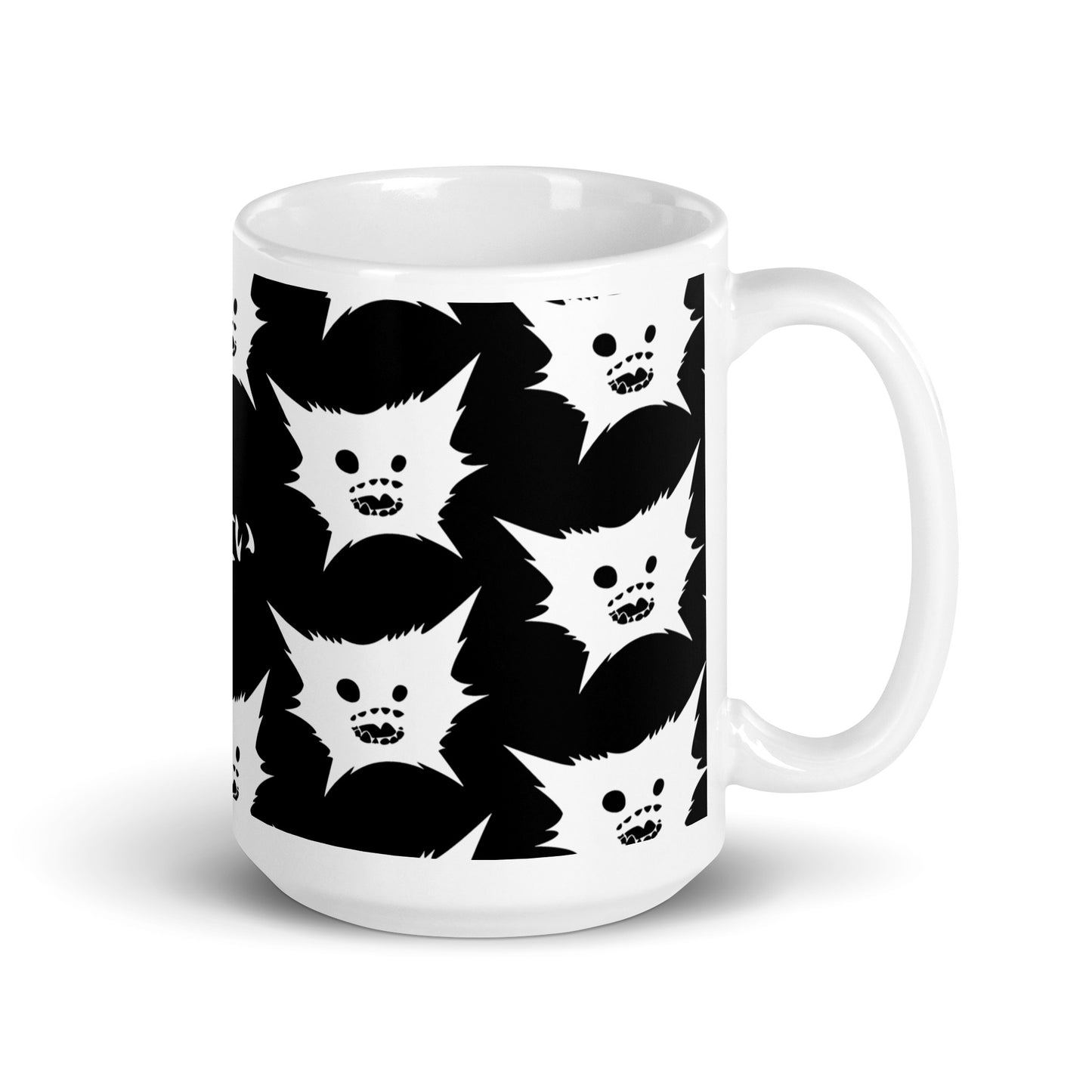 White DreamEater Kanji Logo Glossy Step & Repeat Logo Mug