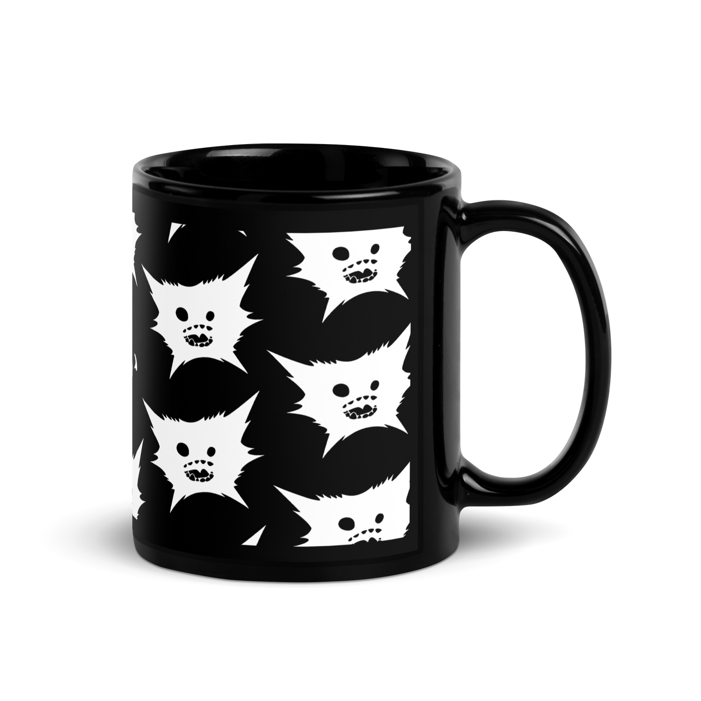Black DreamEater Kanji Logo Glossy Step & Repeat Mug