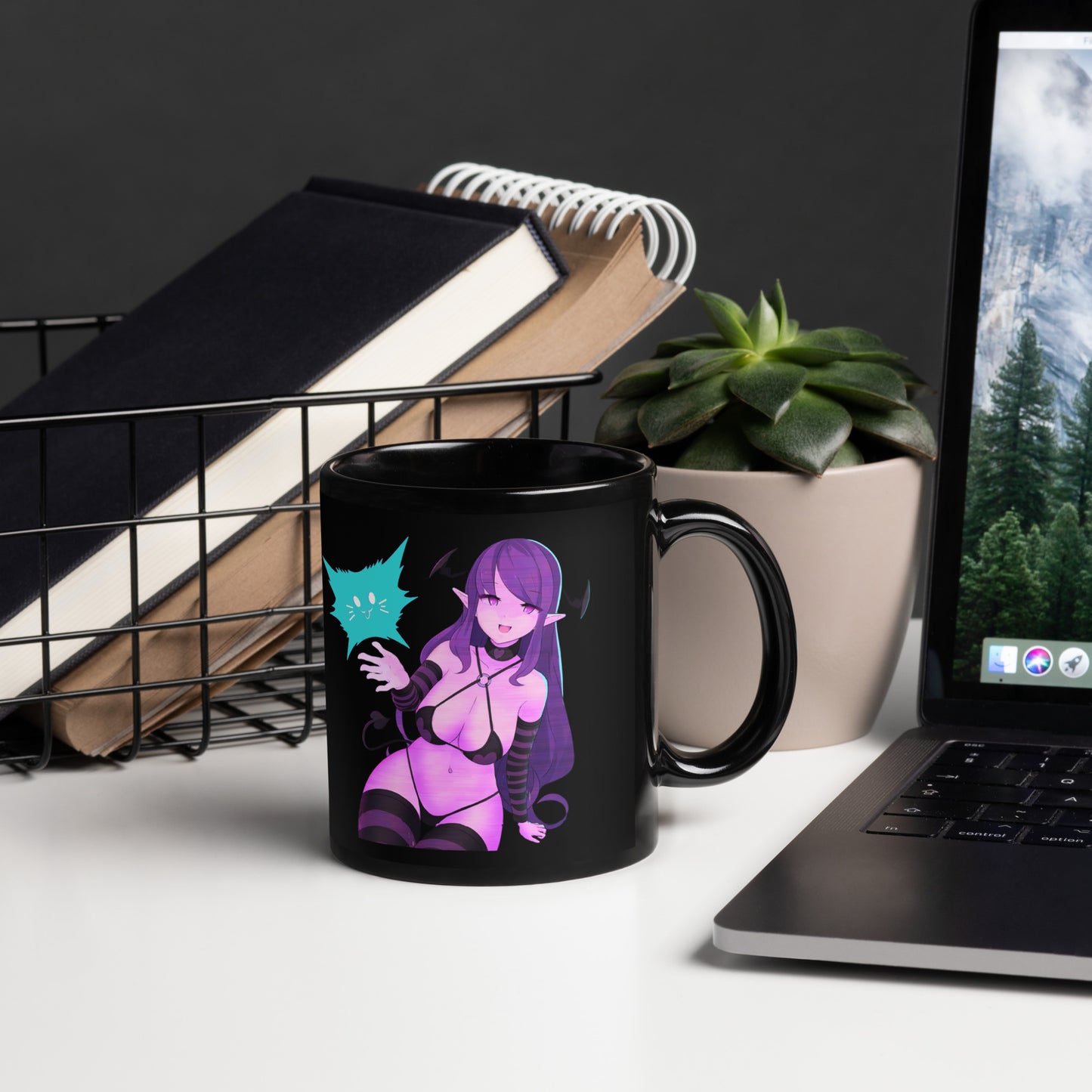 Yume & Dream Black Glossy Mug