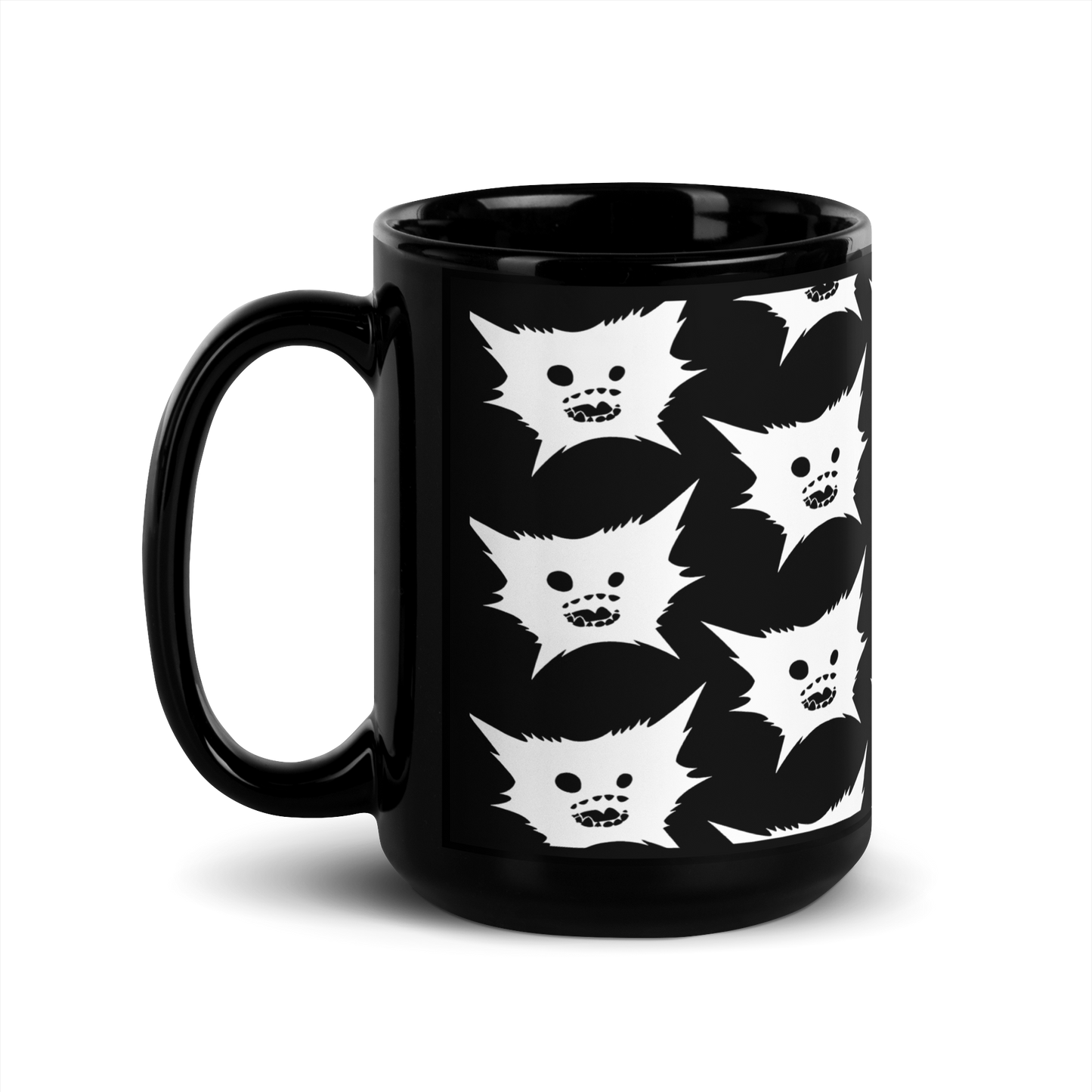 Black DreamEater Kanji Logo Glossy Step & Repeat Mug