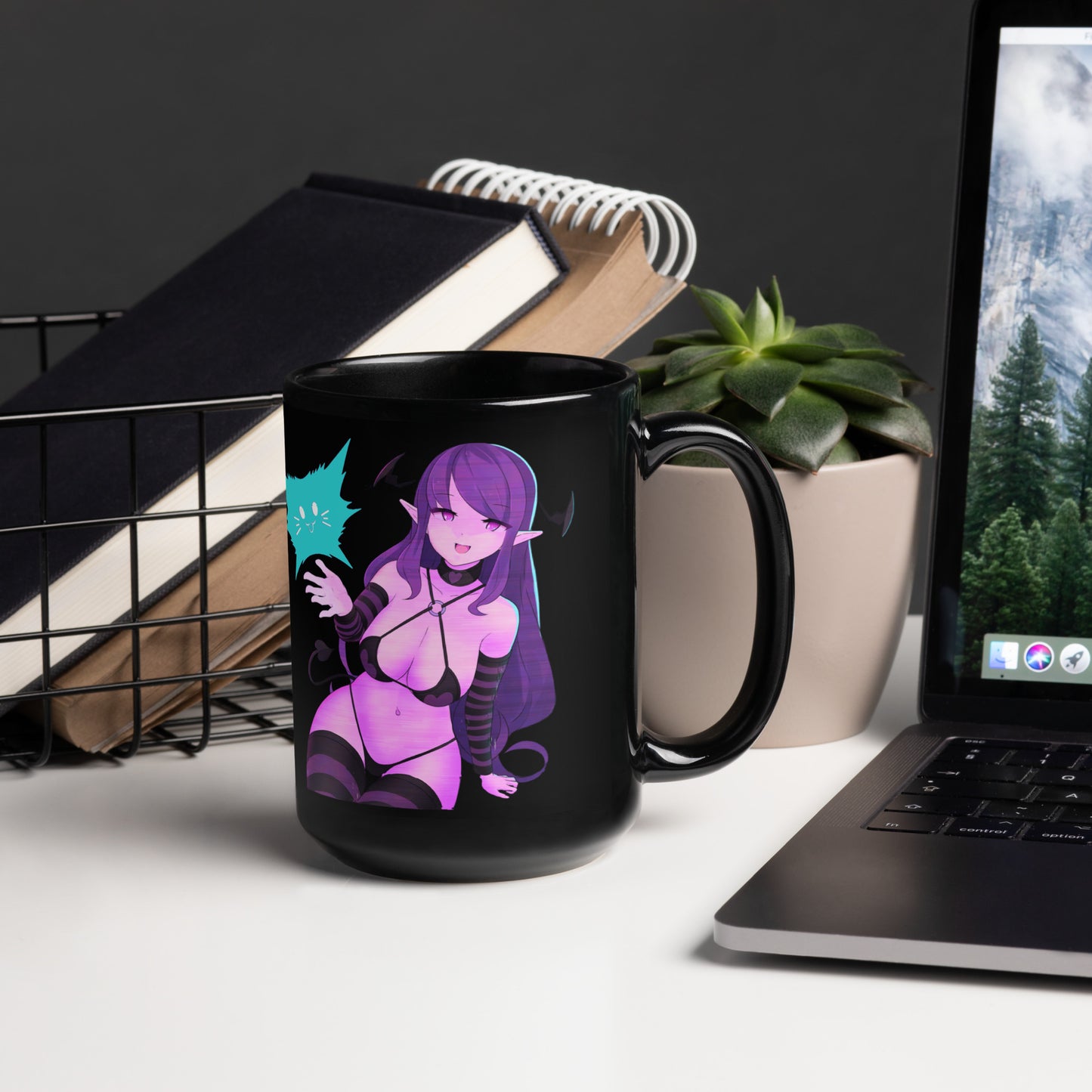 Yume & Dream Black Glossy Mug