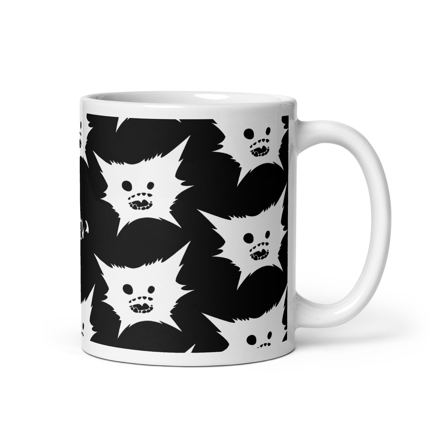 White DreamEater Kanji Logo Glossy Step & Repeat Logo Mug